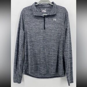 Under Armour | Women’s Large Grey Heat Gear Quarter Zip | Pullover, Lightweight
